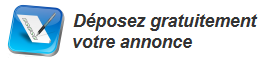 Déposez gratuitement votre annonce